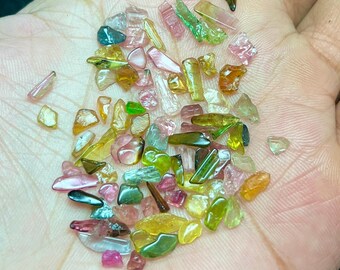 Natural Multi Color Tourmaline Lot | Transparent Polished Gems 5–10mm