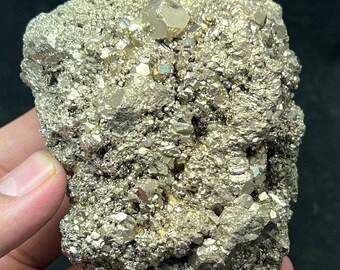 Large Pyrite Crystal Cluster | Natural Fools Gold Specimen 734g 95x70x55mm