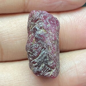 Raw Red Ruby Rough Stone | Transparent Natural Crystal 7.5g 25x13x10mm