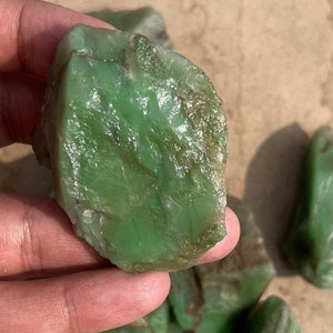 Natural Green Jade Rough Lot | Assorted Sizes 40-50MM | Healing Jade Crystal & Mineral | Raw Jade for Jewelry, Feng Shui And Spiritual Decor