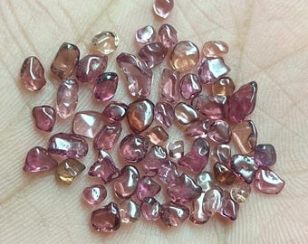Pink Spinel Rough Lot | Transparent Hand Polished Crystal 3-5mm