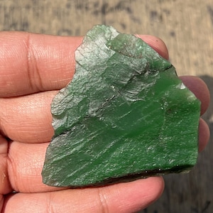 Stunning Natural Green Jade Rough 45.20g | High Energy Healing Jade Crystal & Mineral | Raw Jade for Jewelry Making | Size 61x56x10MM
