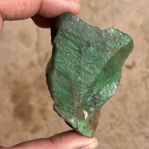 117.70g Natural Green Jade Rough | Feng Shui Healing Jade Crystal & Mineral | Raw Jade for Jewelry, Home Decor And Collection | 62x50x24MM