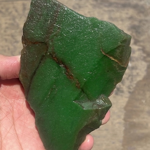 Natural Green Jade Rough 364g | Powerful Healing Jade Crystal & Mineral | Raw Jade for Jewelry, Feng Shui, Collection | Size 120x76x38MM