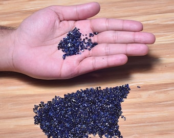 Rohmaterial aus natürlichem blauem Saphir | Rohsaphirsplitter 2-3 mm