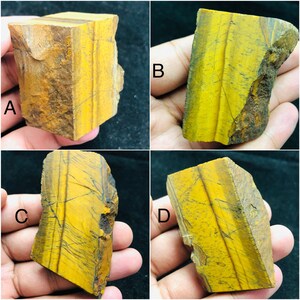 Fabulous Natural Tiger&#39;s Eye Rough Slice | Healing Tigers Eye Crystals & Minerals | Raw Tigers Eye For Jewelry, Chakra, Spiritual Growth