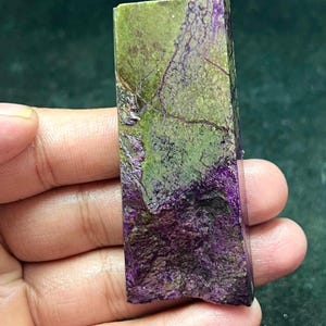 52.10g Premium Natural Purple Stichtite Slice | Rare Designer Rough Gemstone for Jewelry, Healing Vibes & Spiritual Bliss | Size 81x33x11MM