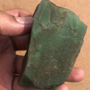 Pure Natural Green Jade Rough 273.95g | Healing Jade Crystal & Mineral | Raw Jade for Jewelry, Feng Shui, Spiritual Decor | Size 80x50x40MM
