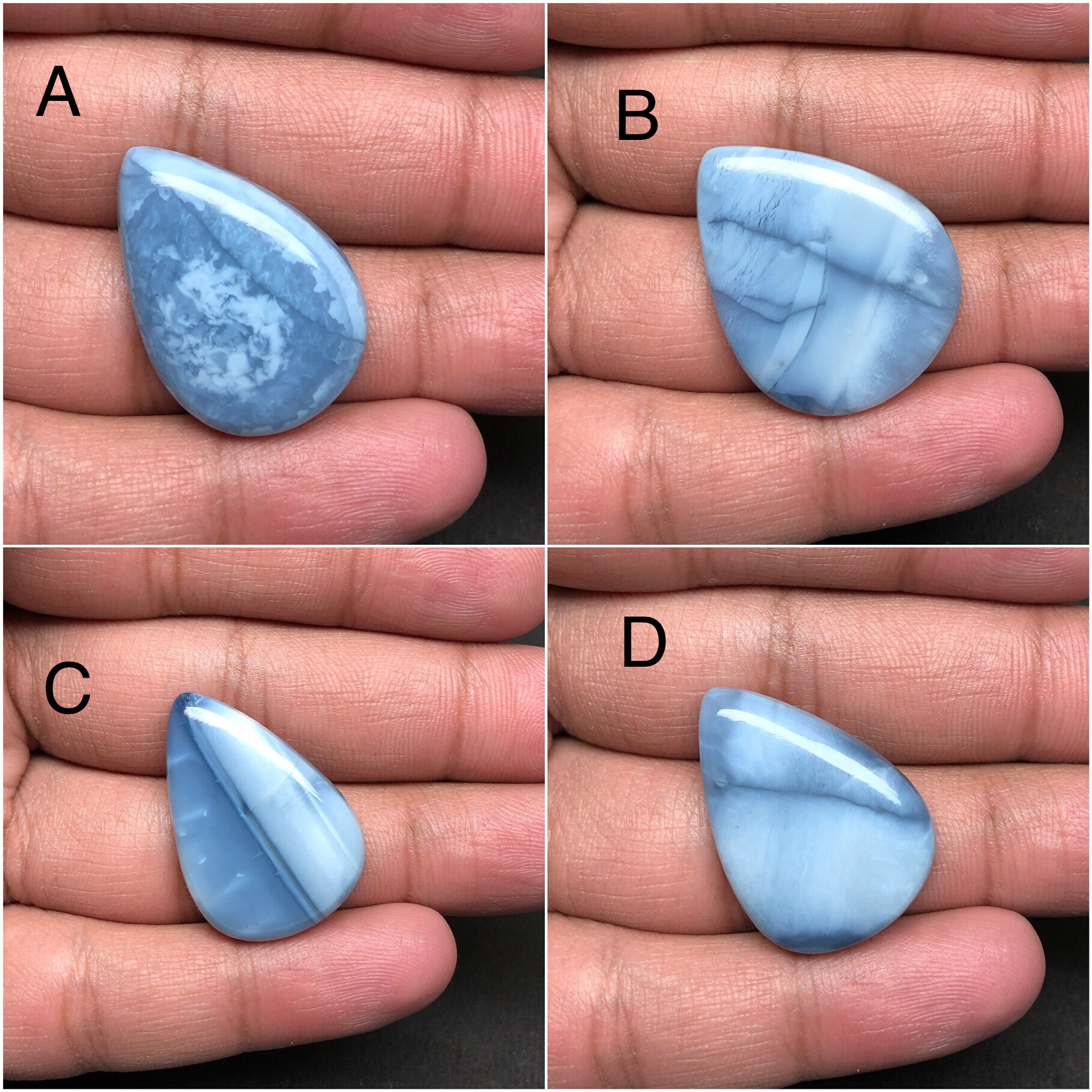 Blue Opal On Sale Natural Blue Opal Gemstone Cabochon | Etsy