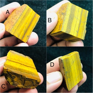 Natural Raw Tiger’s Eye Slice - AAA Healing Crystal | Tiger Eye Gemstone Rough for Chakra, Protection, Jewelry Making & Energy Work