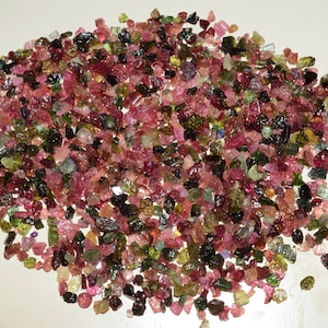 Natural Multi Color Tourmaline Gemstone Rough, 6-8MM, Clean Transparent Rough, Excellent Quality, Healing Crystal Raw Tourmaline For Jewelry