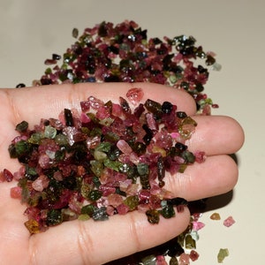 Natural Multi Color Tourmaline Gemstone Rough, 4-6MM, Clean Transparent Rough, Excellent Quality, Healing Crystal Raw Tourmaline For Jewelry