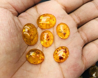 Beautiful Baltic Amber Gemstone Cabochon, Smooth Polished, Designer Amber Mixed Lot, Excellent AAA Making, Amber For Jewelry Making, 21x16MM