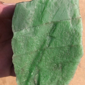 Powerful Healing Jade Crystal & Mineral | Superb Natural Green Jade Rough 420g | Raw Jade for Jewelry, Feng Shui, Spiritual Decor