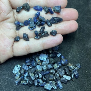 Stunning Natural Blue Sapphire Rough 10-13MM– 20pcs | Powerful Sapphire Big Crystals & Minerals | Sapphire for Jewelry Design, Healing Vibes