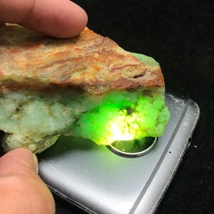 Healing Chrysoprase Crystal For Jewelry, Crafts & Carving | Excellent Natural Green Chrysoprase Rough, Raw Transparent Chrysoprase