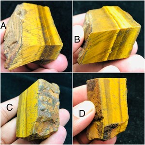 AAA Raw Tiger&#39;s Eye For Jewelry Making, Chakra & Lapidary | Natural Tiger&#39;s Eye Slice | Healing Tigers Eye Crystal