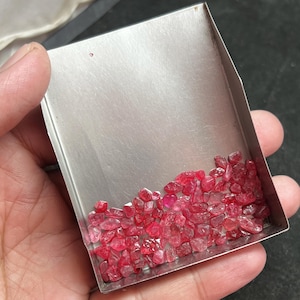 Beautiful Natural Reddish Spinel Gemstone Rough, Clean Transparent Spinel Lot, Raw Red Spinel For Jewelry Making, Size 4MM-7MM,