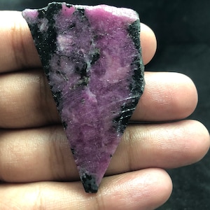 Fabulous Ruby Rough Slice 195.65CT | Natural Red Ruby for Spiritual Protection & Chakra Energy | Raw Ruby Gemstone for Jewelry | 60x36x7MM