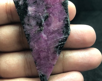 Raw Ruby Rough | Natural Ruby Slice for Spiritual Protection & Chakra Energy 195.6CT 60x36x7MM
