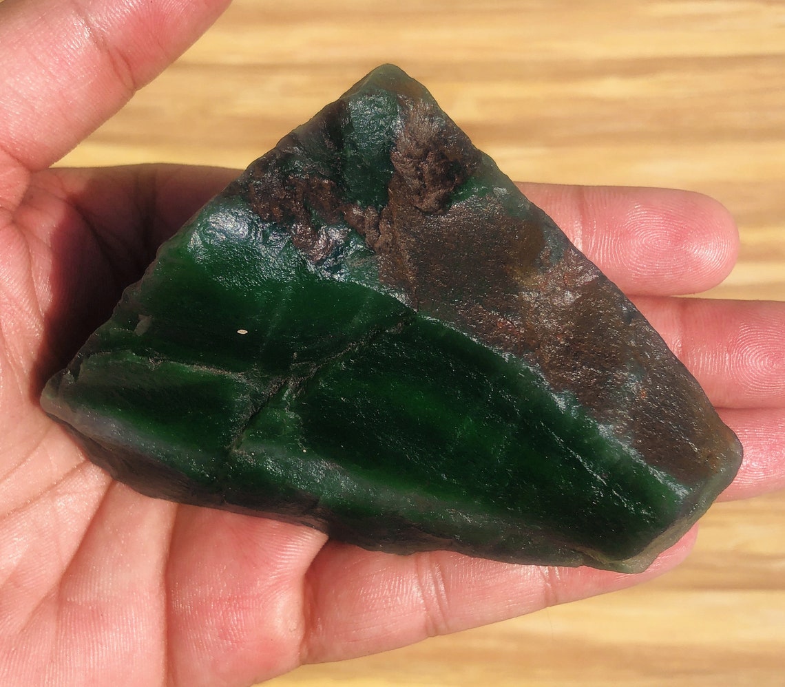 Natural Jade Rough Gemstone Green Jade Raw African Jade Etsy