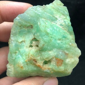 Loose Natural Chrysoprase Gemstone | AAA Transparent Chrysoprase Rough 668.2Ct, Healing Crystal For Jewelry Making, Crafts & Energy