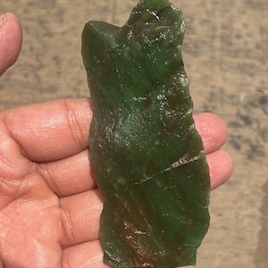 Fabulous Natural Green Jade Rough 144g | Powerful Healing Jade Crystal & Mineral | Raw Jade for Jewelry Making | Size 110x48x28MM