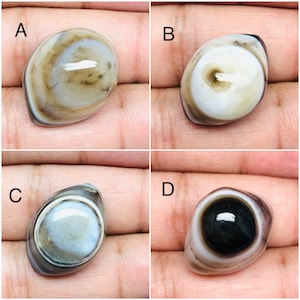 Aqeeq in de uitverkoop, natuurlijke gestreepte Aqeeq-oog cabochon, AAA gladde handgepolijst, designer oogedelsteen, losse Aqeeq-oog voor het maken van sieraden,