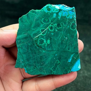 187 Grams, Natural Chrysocolla Malachite Gemstone Rough, Superb Quality, Raw Chrysocolla Malachite Rough Slice, Jewelry Making, 74x68x12MM,