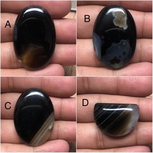 Designer Black Sulemani Agate Gemstone, Excellent Making, Natural Sulemani Aqeeq Cabochon, AAA Smooth Hand Polished, Pendant Jewelry Making,
