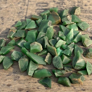 Bulk Lot of Natural Green Jade Rough | Healing Jade Crystal & Mineral | Raw Jade for Jewelry, Crafts And Decor | Assorted Sizes 10-20MM