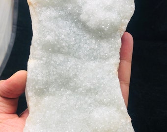 Cúmulo de cristal de apofilita natural / Ejemplar mineral brillante 506 g 171 x 85 x 18 mm