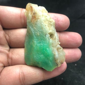 Fabulous Raw Green Chrysoprase for Jewelry, Calm & Healing | Excellent Natural Green Chrysoprase Rough 215Ct