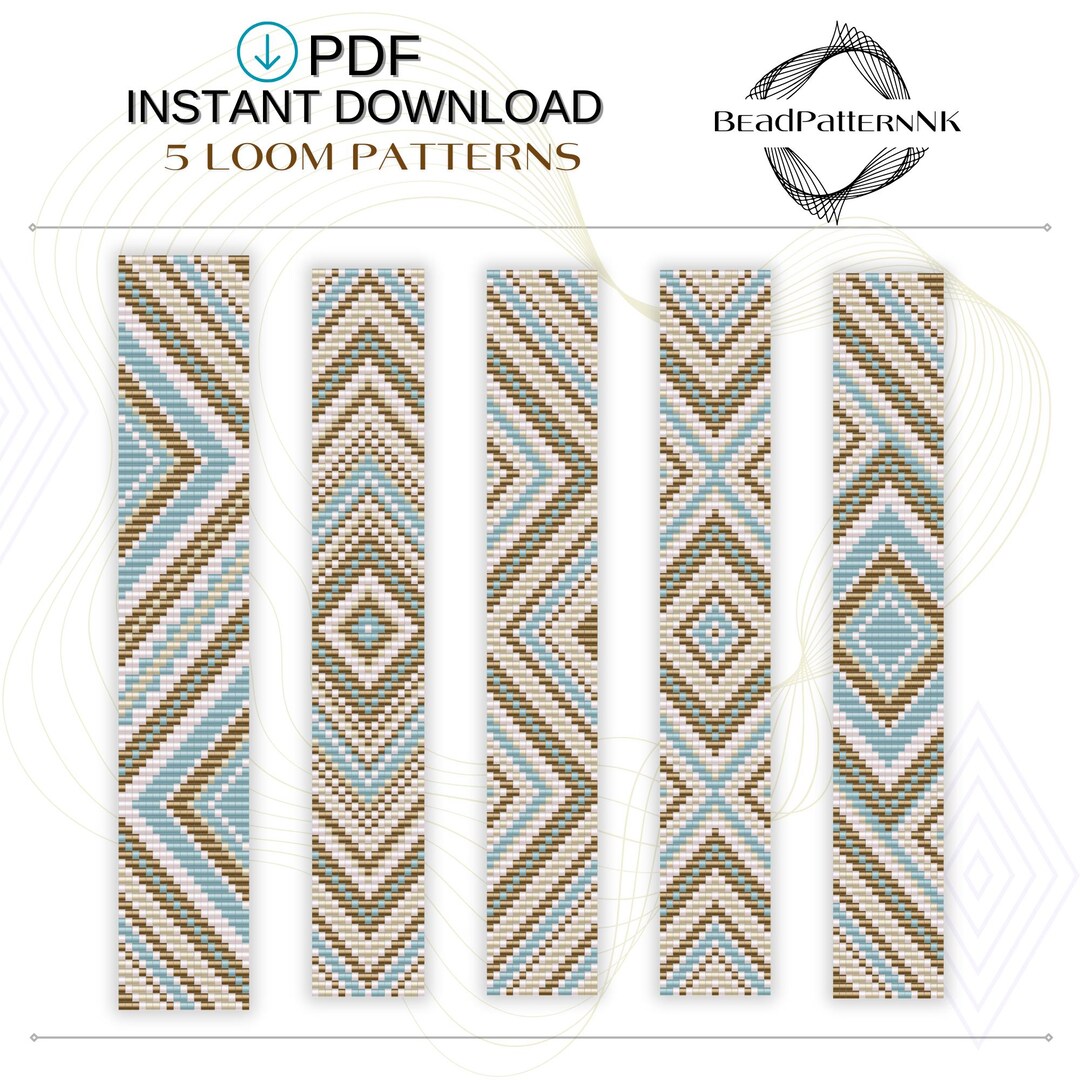 Patterns For Beadwork Loom Bracelet Pattern, Bead Weaving Design, Miyuki Delica Beadwork ...