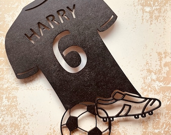 Personalised Football Shirt Kids Door Sign | Football Room Décor
