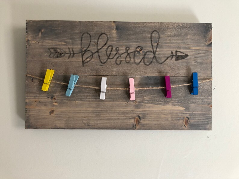 Blessed Rustic Wooden photo holder