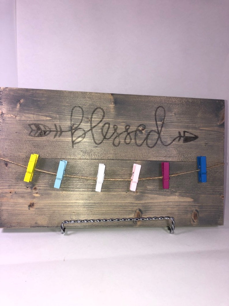Blessed Rustic Wooden photo holder