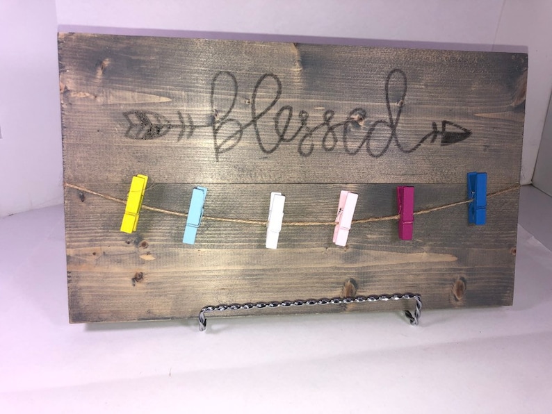 Blessed Rustic Wooden photo holder