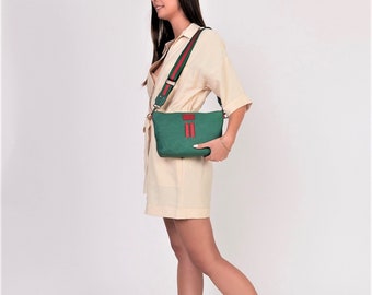 Green Crossbody Leather Bag | Green Leather Tote | Women Tote Bag | Leather Tote Bag