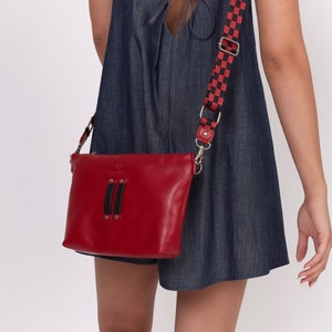 Red Tote bag |Leather Tote Bag | Leather crossbody bag | Red Leather Tote Bag