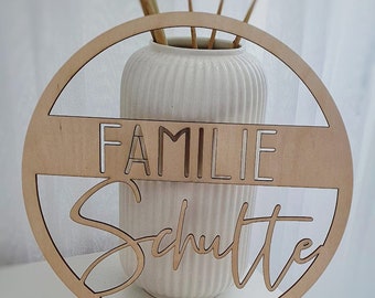 personalisiertes Türschild, individuelles Familienschild