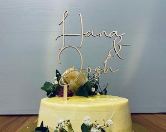 Gâteau de mariage, gâteau personnalisé Topper, nom de gâteau de mariage, panneau de gâteau, mariage topper cake, gâteau de décoration, individuellement Topper