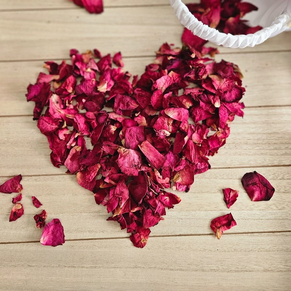 dried roses, flower confetti wedding 1 liter, natural confetti, dried flowers, rose petals, biodegradable flowers