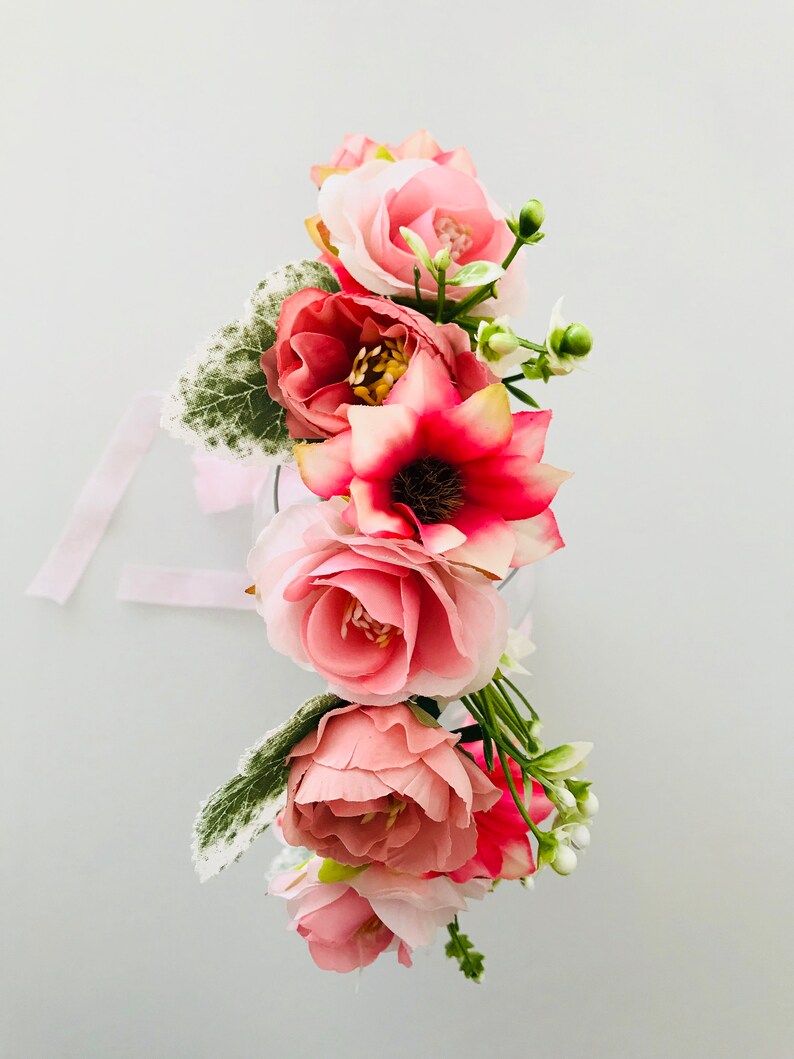 wedding flower wreath bridal floral jewelry boho headpiece bridal hair wreath Flower wreath hair vintage bridal hair wreath hair wreath flowers