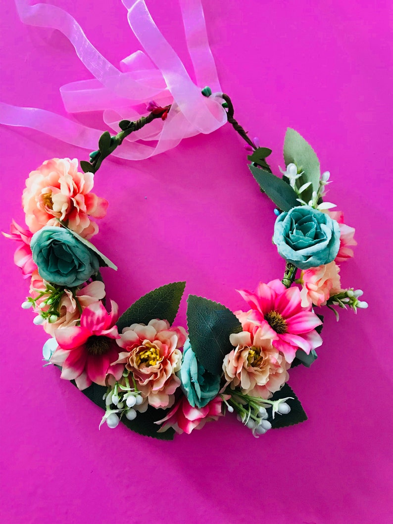 wedding flower wreath bridal floral jewelry boho headpiece bridal hair wreath Flower wreath hair vintage bridal hair wreath hair wreath flowers