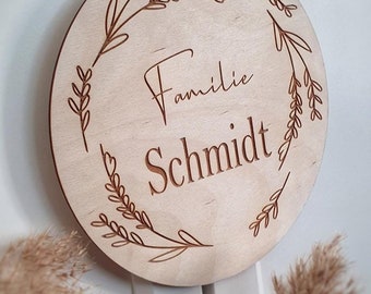 personalized family sign door sign