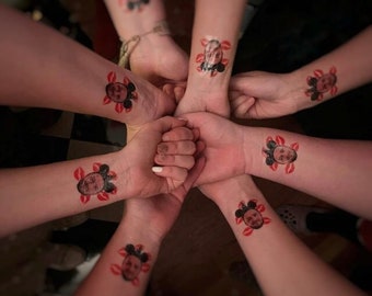 tatouage temporaire, ensemble de fête de célibataire de tatouage, tatouage JGA, mariage de tatouage, tatouage personnalisé, tatouage de mariée d’équipe, tatouage de mariée