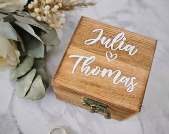 Rinbox wedding, wooden ring box, personalized ring box, square ring box, engagement, civil wedding, registry office, wedding rings