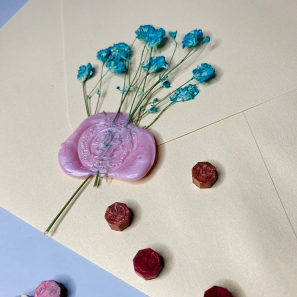 getrocknete Blumen, Blumen Einladungskarten Hochzeit, Save the Date Schmuck, Blumen Hochzeitskarten, Siegel Blumen, Siegelstempel Blumen