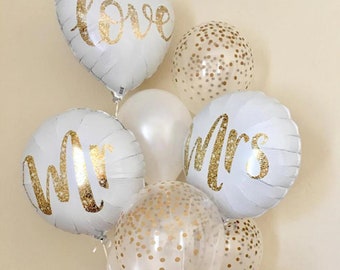 Wedding decoration, decoration wedding, balloons wedding, balloons wedding, Mr & Mrs balloon, balloon set, heart balloon, decoration wedding